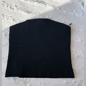 Dynamite Black Ribbed Tube top